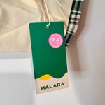 Halara  Women’s Sleeveless Halter Plaid Button Up Vest Top Green Cream Small NWT Photo 4