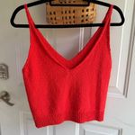 ZARA Red Knit Crop Tank Top Photo 3