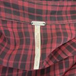 Free People  Lou Buttondown Midi Dress - Effortless Boho Chic in Red Plaid Photo 3