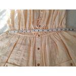 Significant Other Yellow Mini Dress Short Sleeve Button Up Drawstring Waist Sz 4 Photo 7