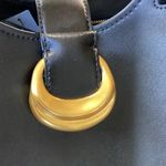 Donna Karan Valley Stream Black Leather Tote with Gold Accents NWT Photo 3