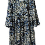 Izuria Woman Dress Sz XL‎ Long Sleeve Bell Sleeves Stretch Paisley Floral Hippie Photo 0