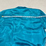 Vintage TJunior Tunic Blouse Shirt Top Womens XL Rare 80s Blue Back Fan‎ Retro Size L Photo 13