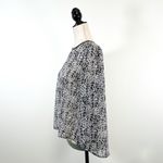 United Colors Of Benetton United Colors Benetton Animal Print Sheer Hi Lo Blouse 3/4 Sleeves Medium Photo 1