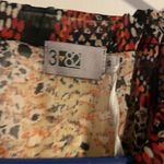 Three Eighty Two NWT  Smocked Waist Aztec Mini Dress W/Slip Dress Sheer Sleeve S Photo 3