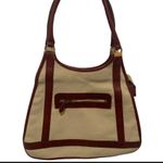 Vintage canvas and leather purse Tan Photo 2