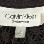 Calvin Klein Crochet Shoulder Tunic Black Cover Up Dress Photo 10