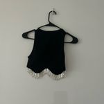 ZARA  Jewel Rhinestone Viral Blogger Favorite Black Tank Top Size XS/S Photo 5