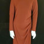 Chelsea 28 Rust Burnt Orange Mockneck Long Sleeve Dress (XS) Photo 4