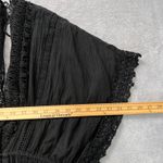 Topshop Black Crochet Lace Trim Kaftan Swim Cover Up Beach Resort Wear Medium Photo 9