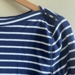 Ralph Lauren Lauren  Women’s Size S Navy Blue And White Striped Knit Dress Cotton Photo 2