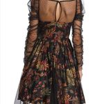 NWT $625 Cara Cara Ritchie Dress Multi Jacobean Black Size Medium Photo 5