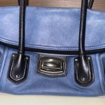 B. Makowsky Stylish Blue Handbag with Black Accents Photo 1