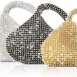 Women's Triangle Bling Glitter Purse Crown Box Clutch Evening Luxury Bags Party Prom Photo 4