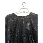 Eloquii  Lace Sequin‎ Long Sleeve Maxi Dress Gown Size 16 Black Formal Sheer NWT Photo 2