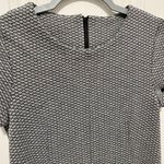 H&M Grey Crewneck Short Sleeve Thick Waffle Knit Fit & Flare Dress XS EUC Photo 2