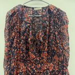 Ulla Johnson Cecily Cosmos Print Long Sleeve Tiered Ruffle Mini Dress Sz 2 Photo 3