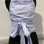 Free People  light blue top with wrap ties, size medium Photo 0