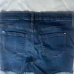 Kensie Dark Blue Frayed Hem Denim Shorts  Photo 2