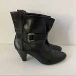 Michael Shannon  Rasha black leather heeled buckle moto ankle boots size 7 Photo 3