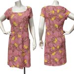 J. McLaughlin Medium Seashell Rope Scroll Catalina Cloth Emma Dress Red Yellow Photo 1