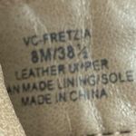 Vince Camuto Womens Fretzia Suede Perforated Ankle Boots Tan Block Heel Size 8M Photo 3