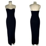 Reformation  Elegant cashmere Black Dress with Chain Straps NEW Photo 4