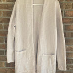 Cyrus  Women's Beige Ribbed Open Cardigan Photo 0