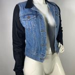 J Brand  Coat Bowie Color block Denim Jacket S Photo 10