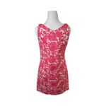 Vineyard Vines Vineyard Vines Kentucky Derby Womens 0 Silk Pink White Embroidered Floral Dress Photo 2