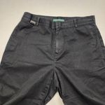 Ralph Lauren Lauren Active  Black Cotton Stretch Pants Zip Pockets Size 6 Photo 5