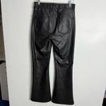 American Eagle NWOT  Stretch Super High Rise Flare Vegan Leather Black 4843 Sz 8‎ Photo 2