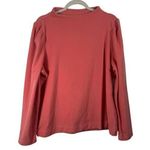 Talbots  Micro Fleece Funnel Neck Top Long Sleeve Coral Orange Womens Size XL Photo 0