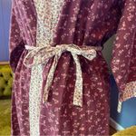 Vintage 70s Orpheus Floral Robe Purple Photo 5