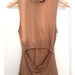 Topshop Camel / Tan Cutout Detail Tank Size 8 Photo 1