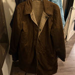 Ralph Lauren Vintage  reversible trench coat brown and checkered 100 wool on one side and 100 cotton on the other  Photo 0