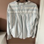 We The Free Free People  Kelia Stripe Trapeze Striped Button Up Shirt Photo 3