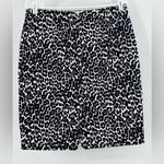 J.Crew Black and Cream Leopard Pencil Skirt Photo 2
