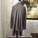 Garnet Hill  Fringe Long Cardigan Open Front M Photo 1