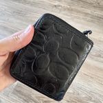 Coach Black Patent Leather Vintage Full Zip Buckle Mini Wallet Classic Rare Photo 8