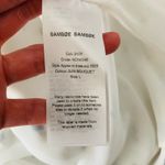 Samsøe Samsøe White Blue Floral Motif Chiffon Apples Slip Midi Dress Large Photo 13