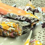 NEW Patchwork Print Mixed Boho Floral Tunic Length Lantern Sleeve Blouse Photo 11