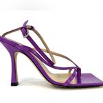 Bottega Veneta Stretch Strappy Purple Leather Heel Sandals Size EU 35.5 Photo 9