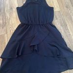 Iz Byer Navy Ruffle Mini Dress Photo 0