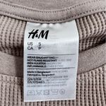 H&M  Tan Thermal Cropped Short Sleeve Tee Photo 1