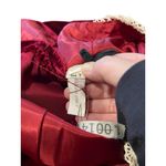 Velvet Lace Trim Maxi Dress Red Size 7 Holiday Christmas Size M Photo 2