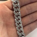 CZ Link Chain Bracelet for Men Women Streetwear Punk Hip Hop Unisex Style Gold Photo 3