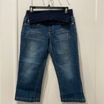 Lilac brand Maternity capri jeans size XS 28x20 medium wash blue EUC Photo 3