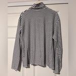 Frank & Eileen Patrick Popover Henley Top Shirt Pullover Black White Striped Size L Photo 1