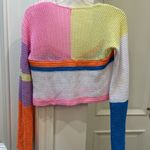 NWOT Colorful crochet crop top Pink Size L Photo 2